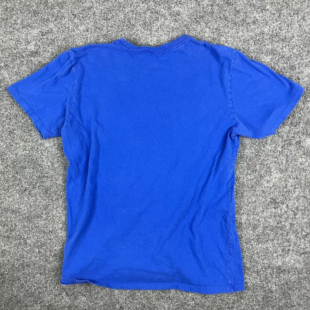The North Face T-Shirt Mens Size S Blue Red Graphic Logo Crewneck Outdoor Casual